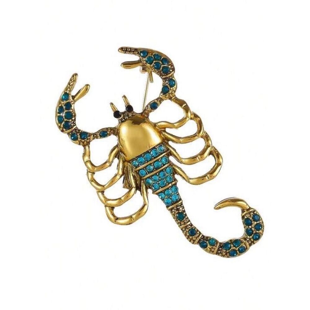 Gold-tone Scorpion Brooch M750